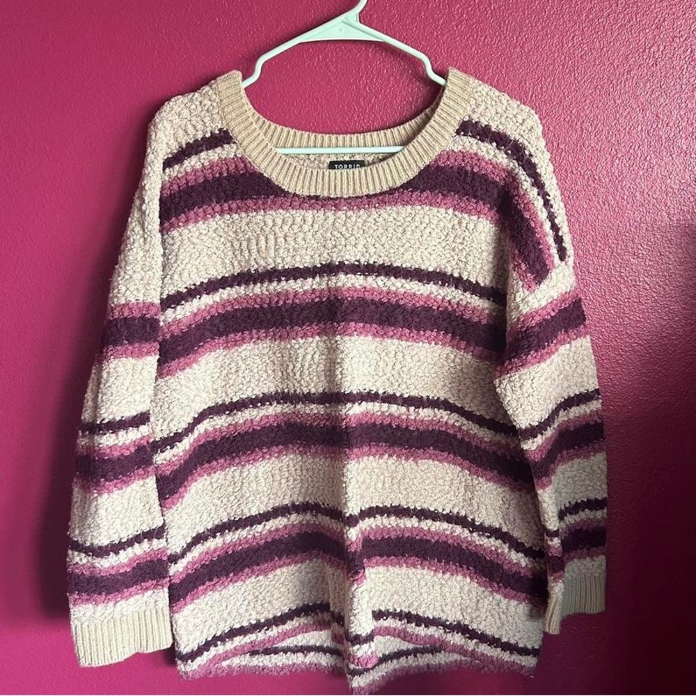 torrid popcorn striped sweater size 1x